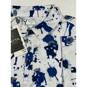 Yatta Golf Polo Men's‎ Large Cowboy Stretch Moisture Wick UV Protection NWT!